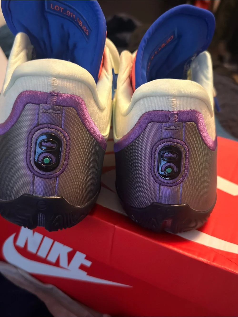 Nike Cream, Purple & Blue Low-Top Sneakers